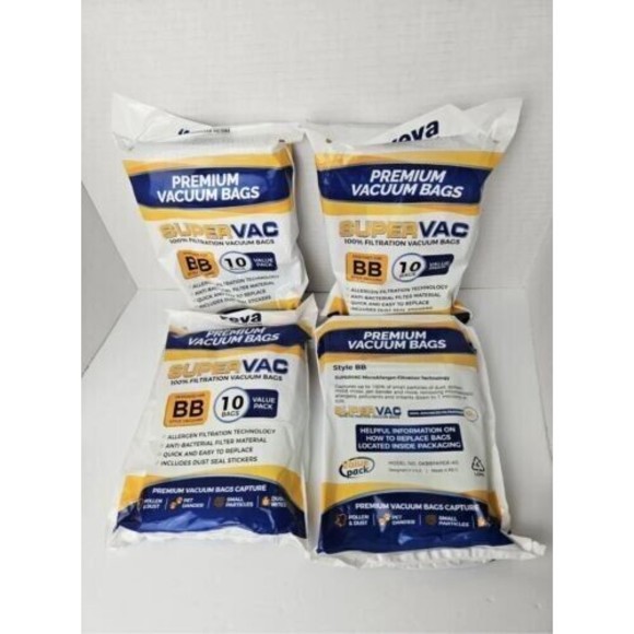 40 Vacuum Bags VEVA Advanced Filters Designed for BB Style Handheld Vacuums - Picture 3 of 4
